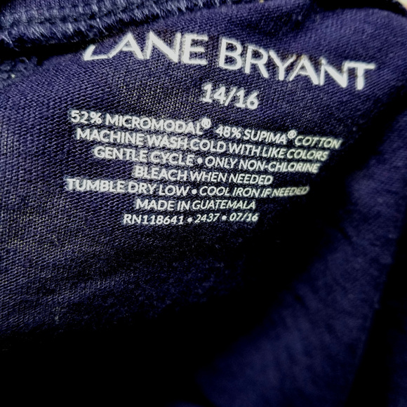 NWOT Lane Bryant plum V neck long sleeve top 14/16 - Picture 3 of 3